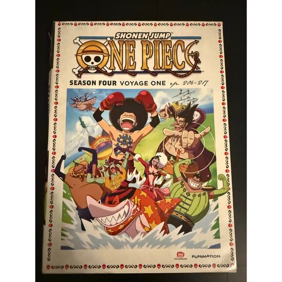 One Piece Season 4 Voyage One–Three DVD Set (Episodes 206–241, Uncut & Unedited) - Picture 1 of 6